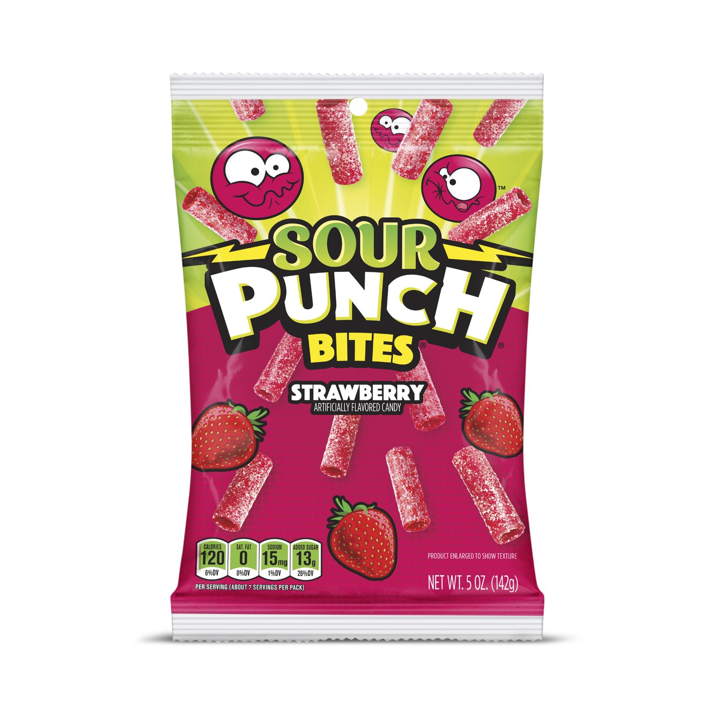 Sour Punch HB Strawberry 5 Oz - 12 Pack