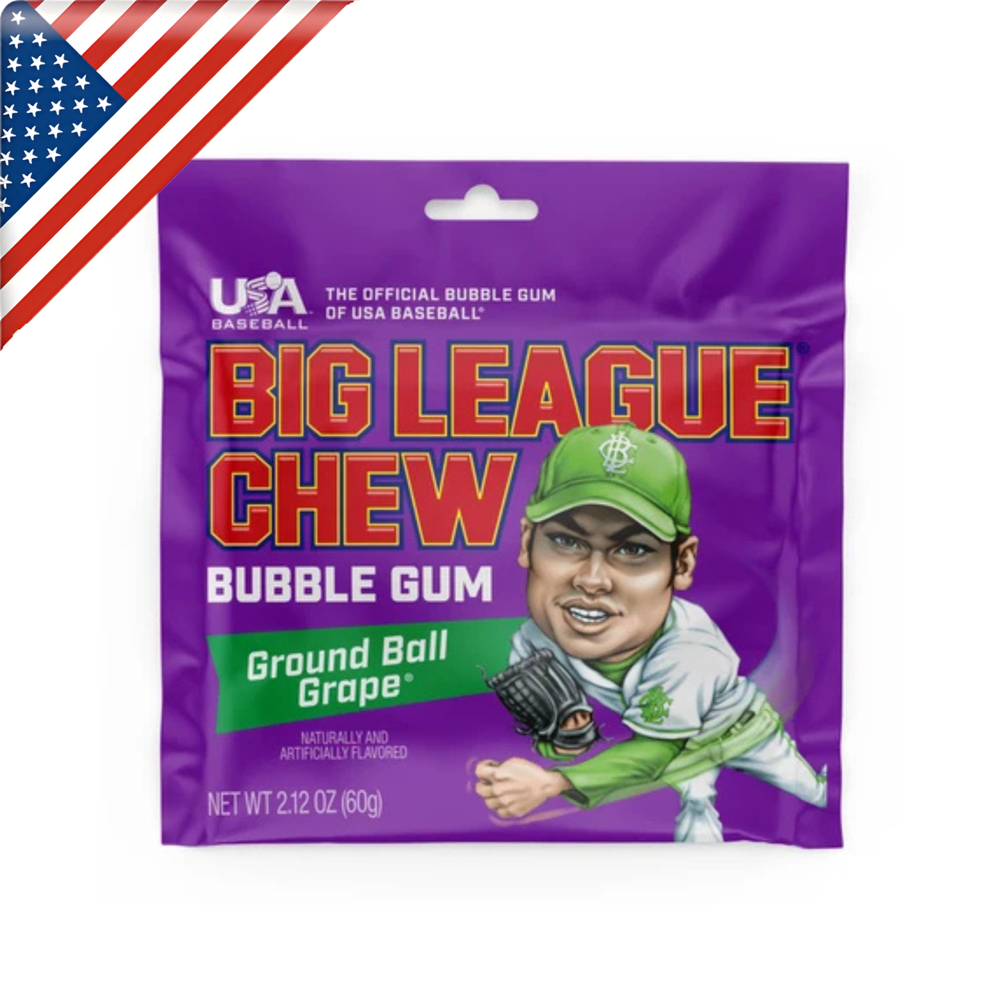 Big League Chew Grape 2.12 Oz x 12 Pack