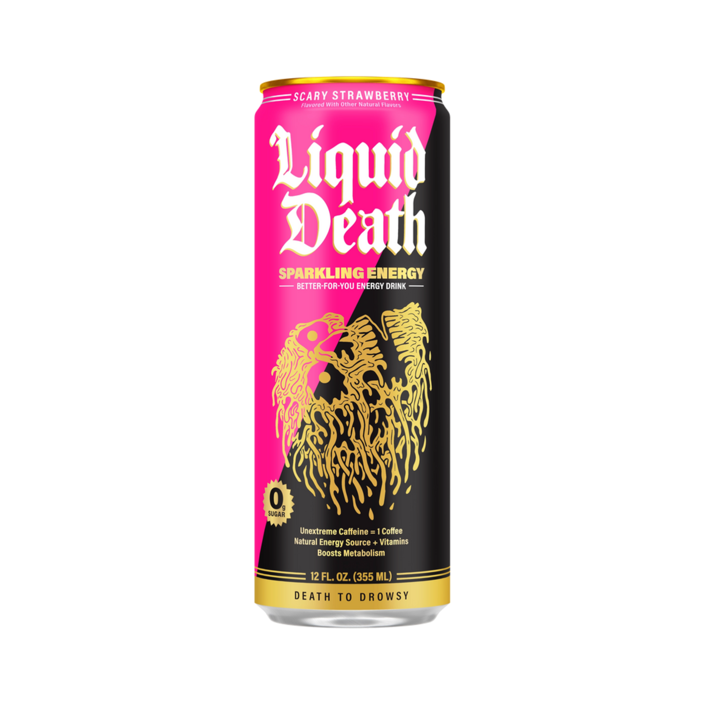 Liquid Death Energy Scary Strawberry Can 12 Oz - 12 Pack