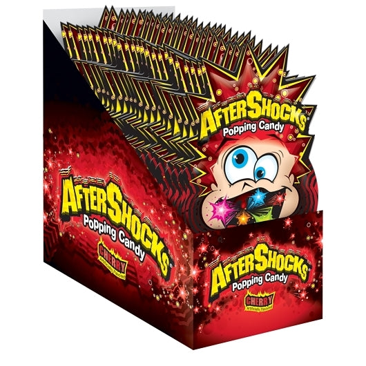 Aftershock Popping Candy Cherry 0.33 Oz - 24 Pack