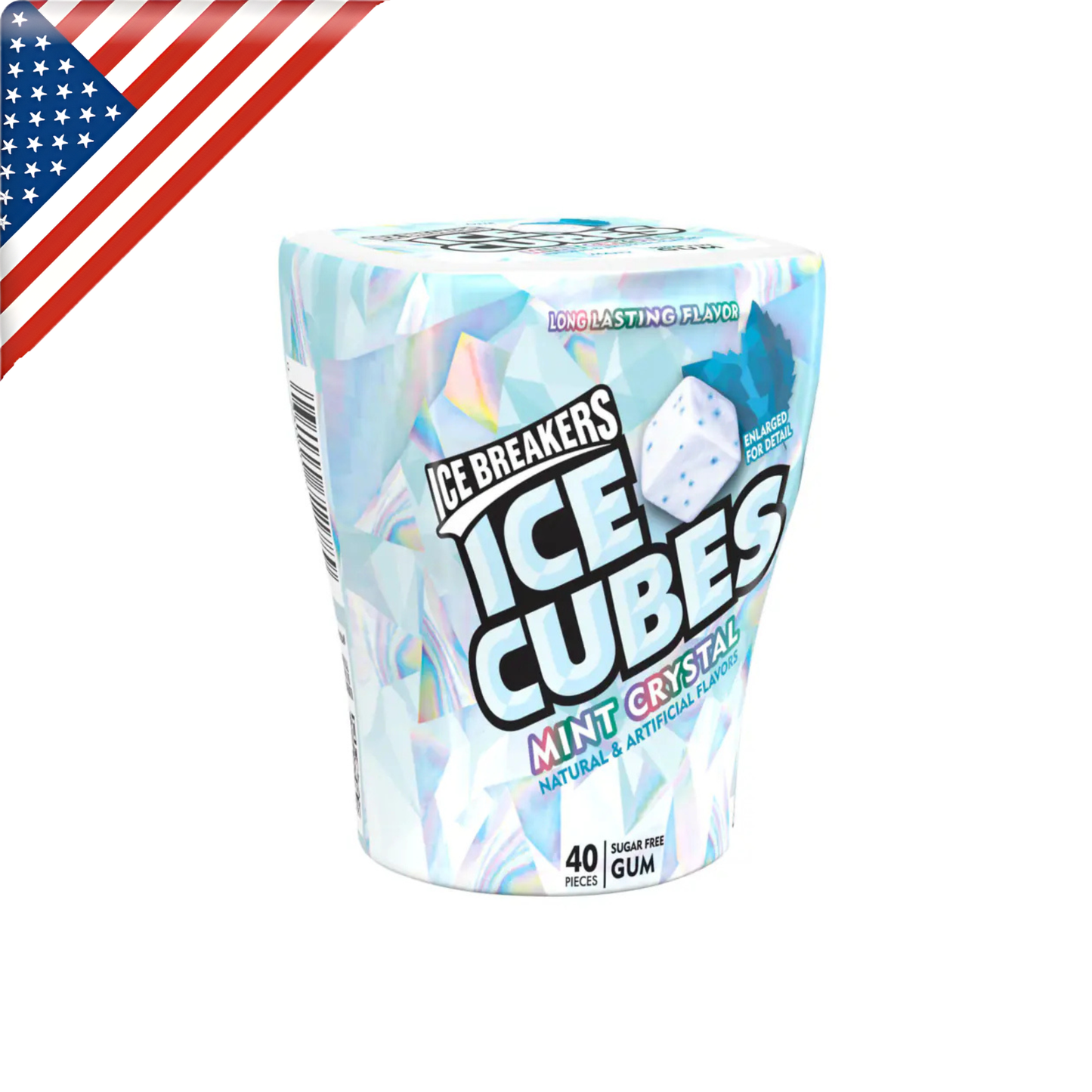 Ice Breakers Cubes Mint Crystal BTL 4 Oz x 6 Pack