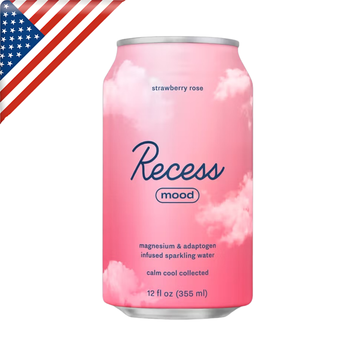 Recess Mood Strawberry Rose Can 12 Oz x 12 Pack