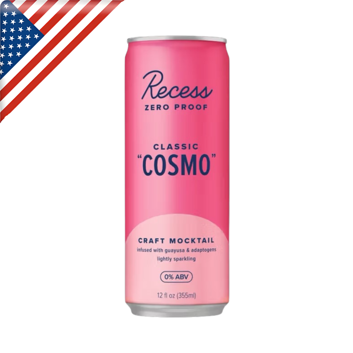 Recess Zero Proof Classic Cosmo Can 12 Oz x 12 Pack