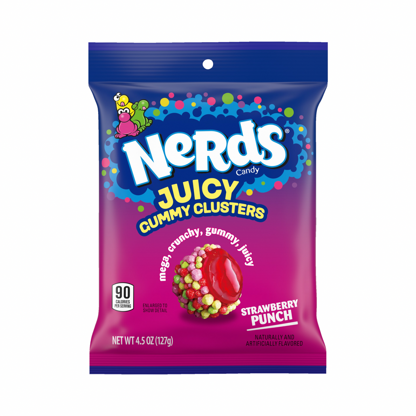 Nerds Juicy Gummy Cluster Strawberry Punch 4.5 Oz - 12 Pack