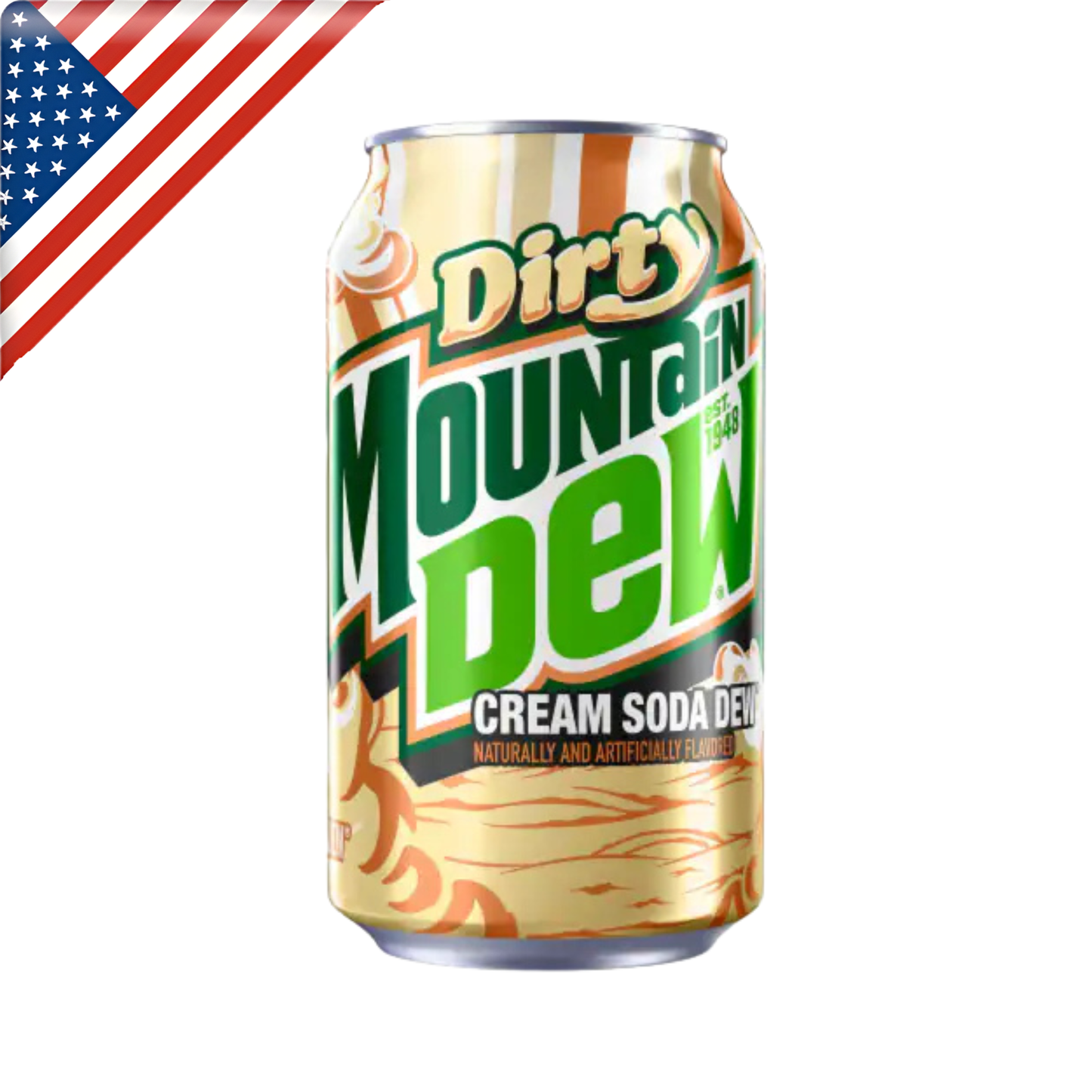 Mtn Dew Dirty Cream Soda Can 12 Oz - 12 Pack