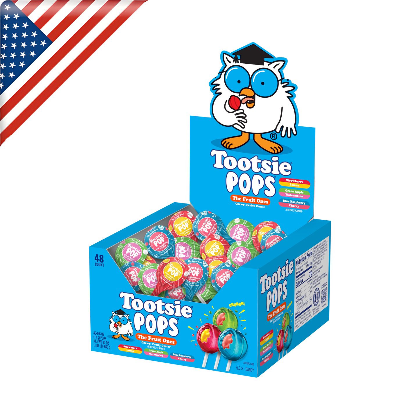 Tootsie Pops Fruit 1’s - 48 Pack