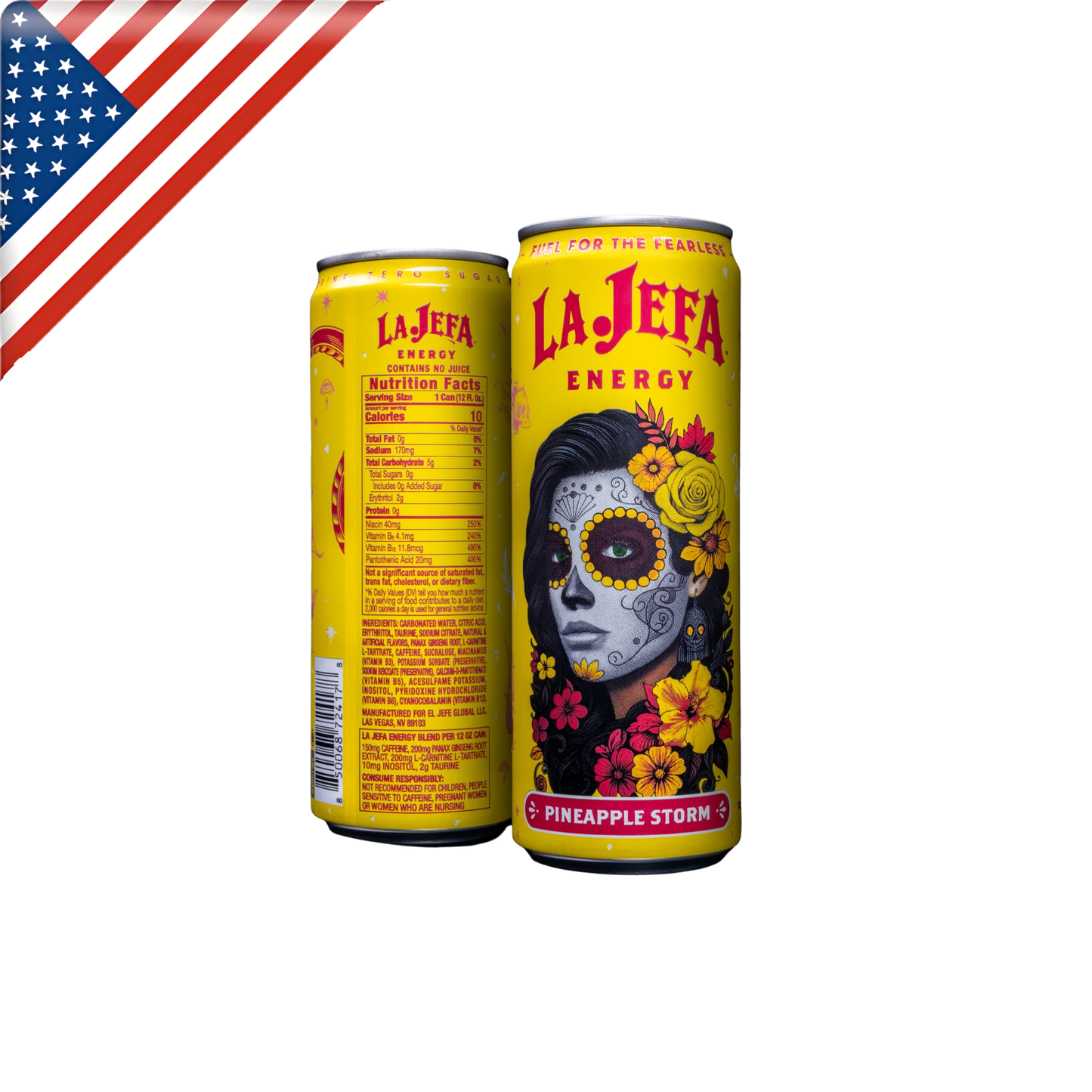 La Jefa Pineapple Storm Can 12 Oz x 12 Pack