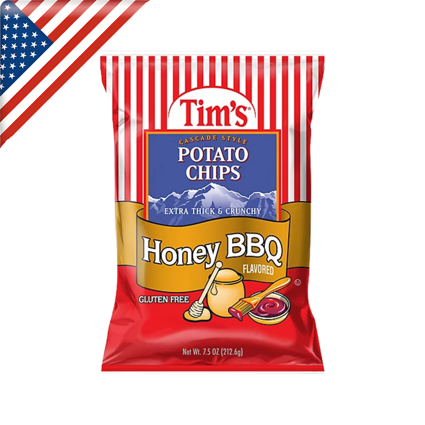 Tims Chips Honey BBQ 7.5 Oz x Single Pack