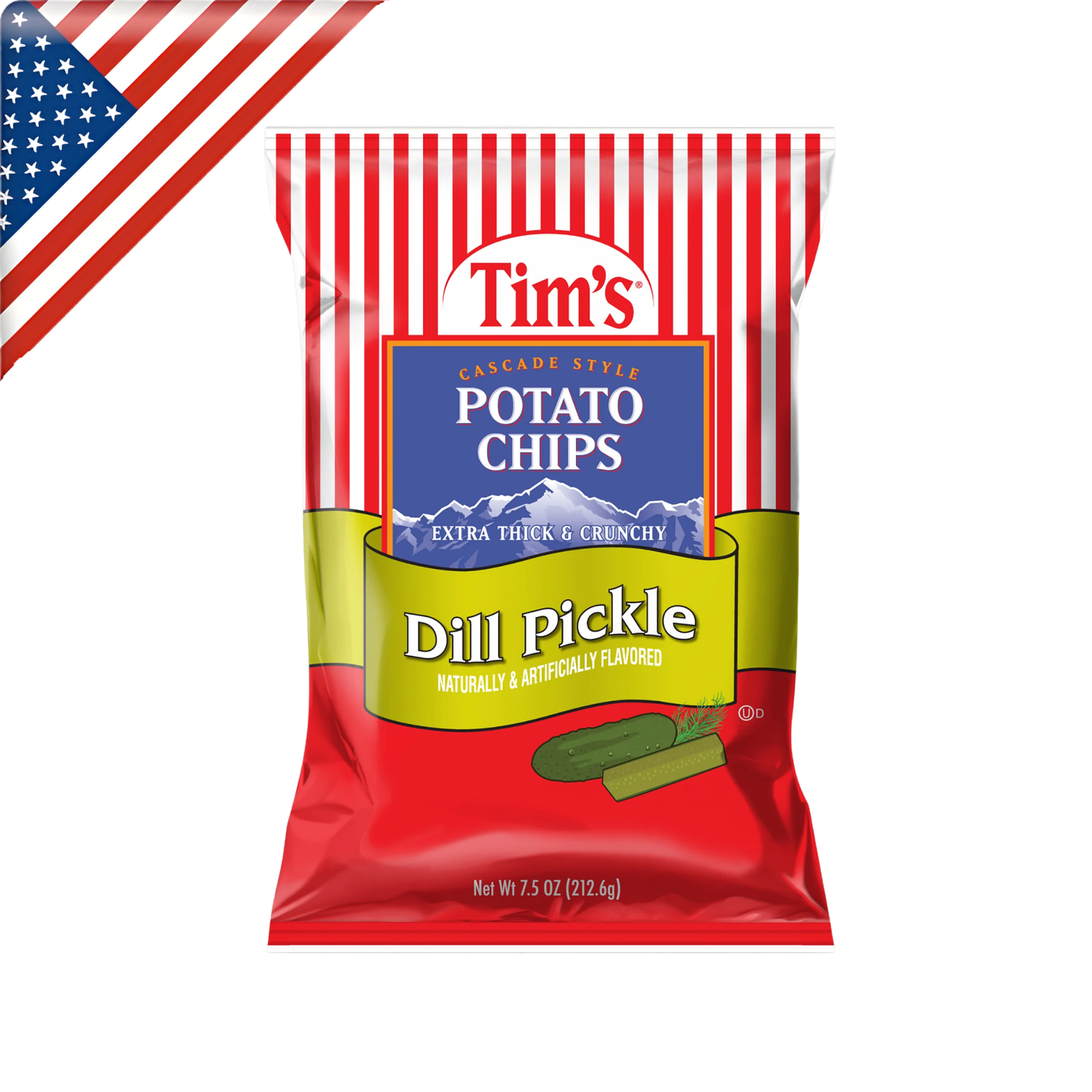 Tims Chips Dill Pickle 7.5 Oz x Single Pack