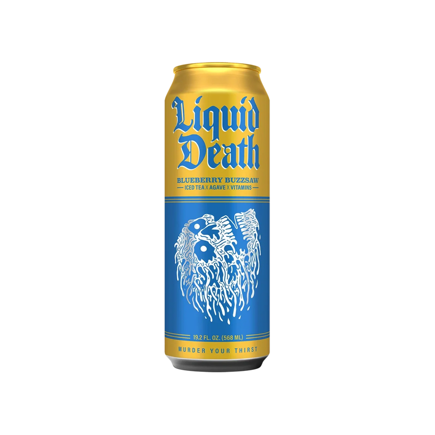 Liquid Death Iced Tea Blueberry Buzzsaw 19.8 Oz - 12 Pack
