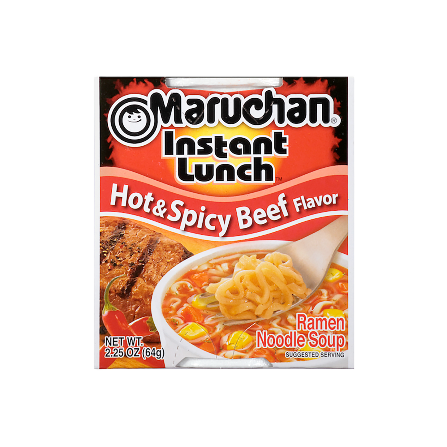 Maruchan Instant Lunch Hot & Spicy Beef Cup Noodles 2.25 Oz - 12 Pack