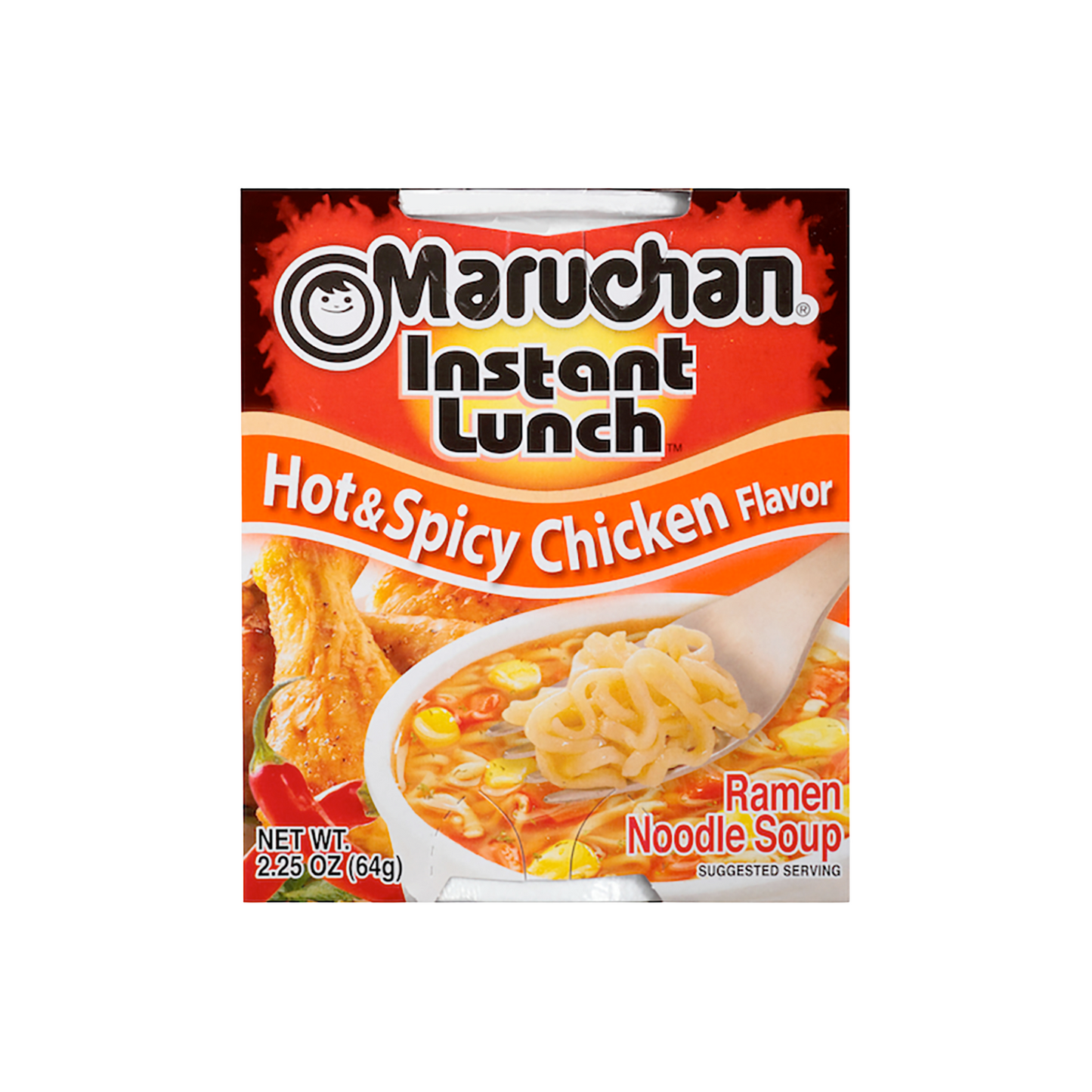 Maruchan Instant Lunch Hot & Spicy Chicken Cup Noodles 2.25 Oz - 12 Pack
