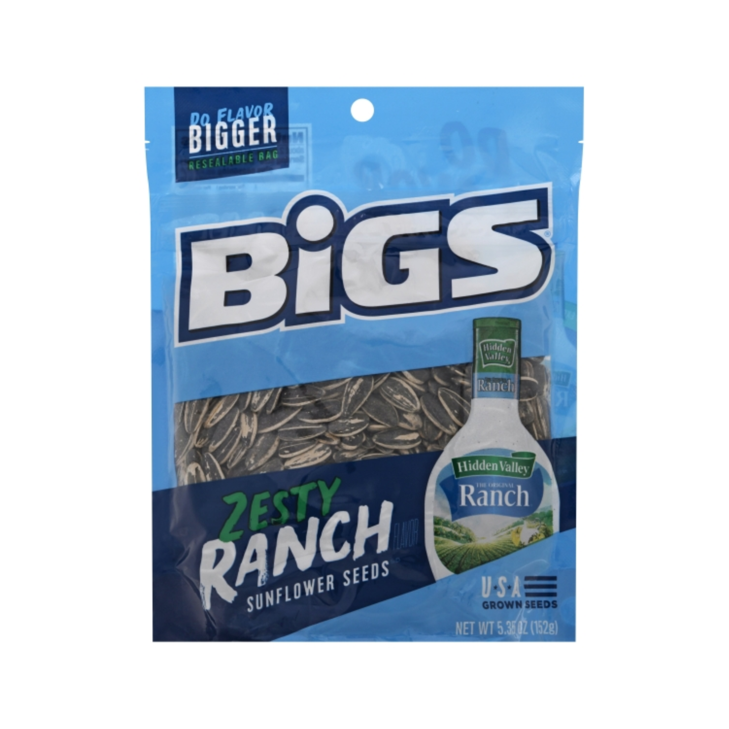 Bigs Sunflower Seeds Zesty Ranch 5.35 Oz - 12 Pack