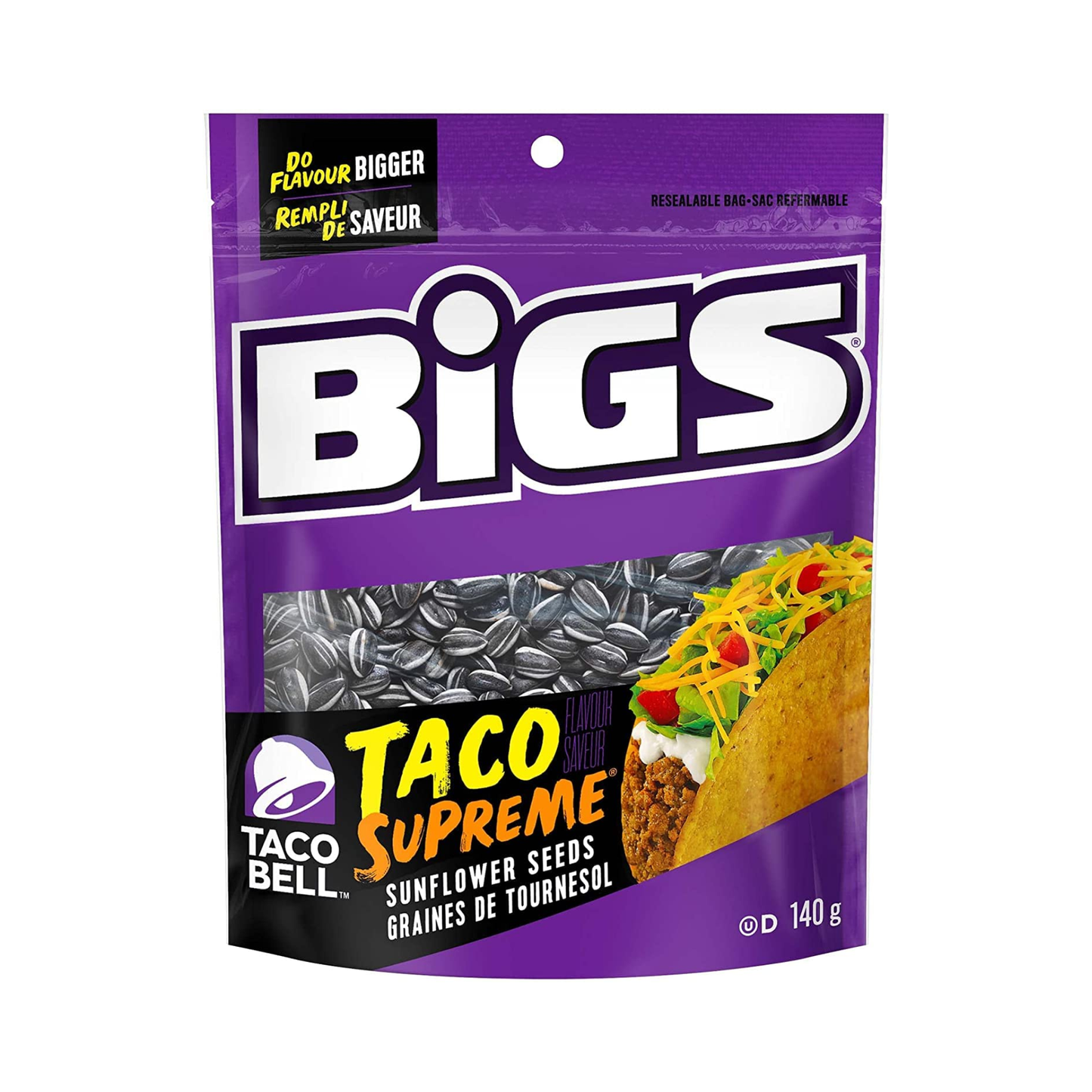 Bigs Sunflower Seeds Taco Supreme 5.35 Oz - 12 Pack