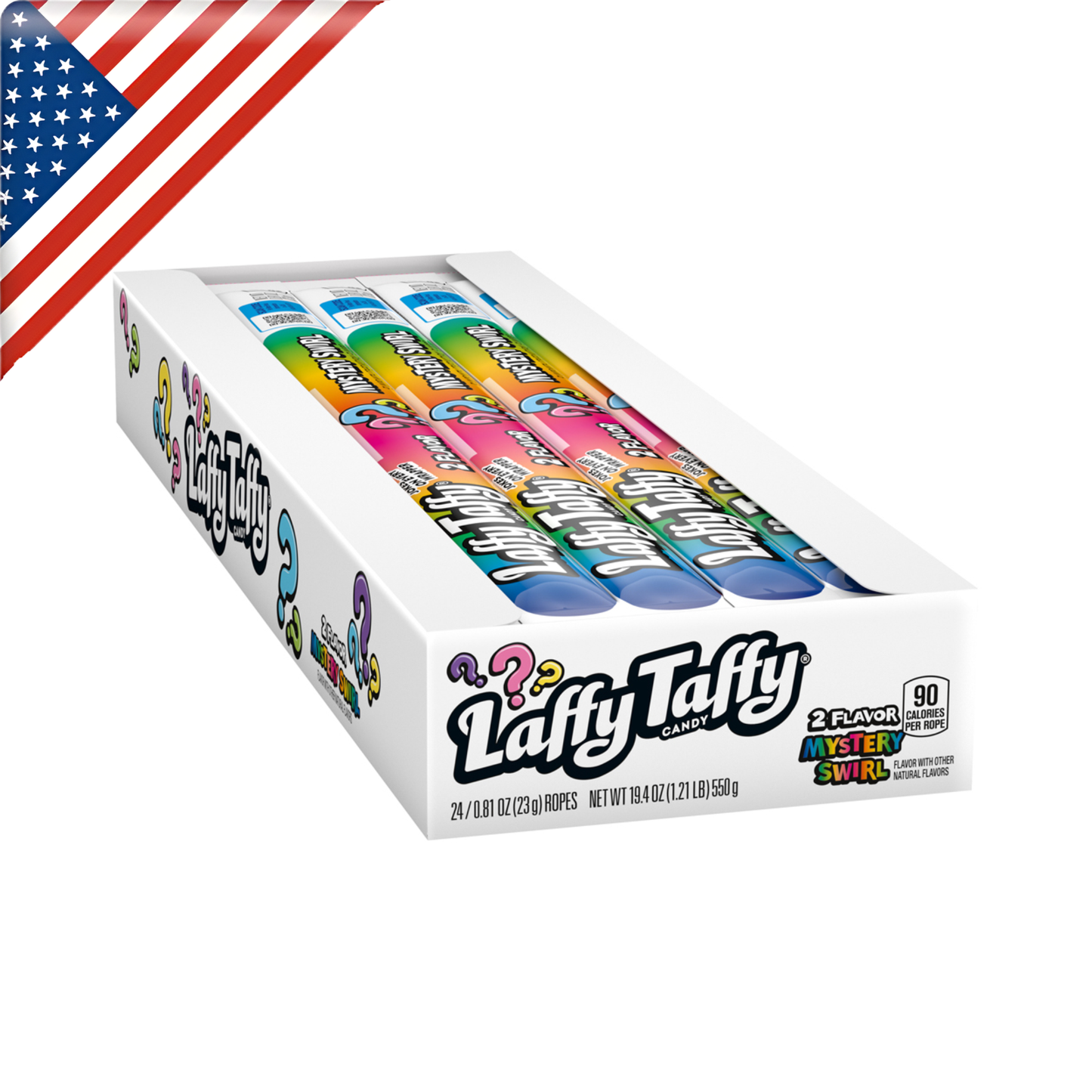 Laffy Taffy Rope Mystery Swirl Stnd 0.81 Oz x 24