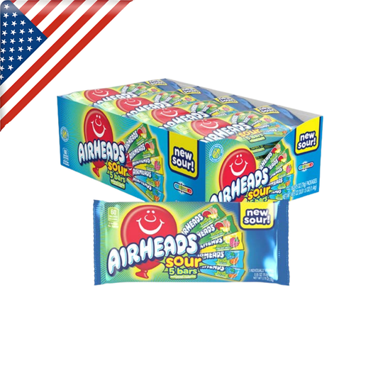Airheads 5 Bars Sour Stnd 2.75 Oz x 18 Pack