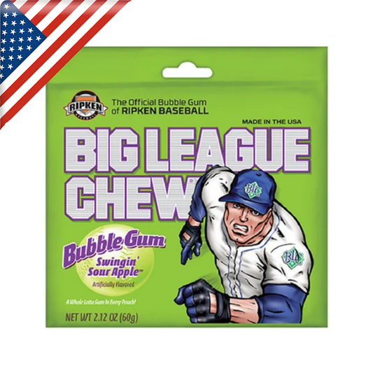 Big League Chew Sour Apple 2.12 Oz x 12 Pack