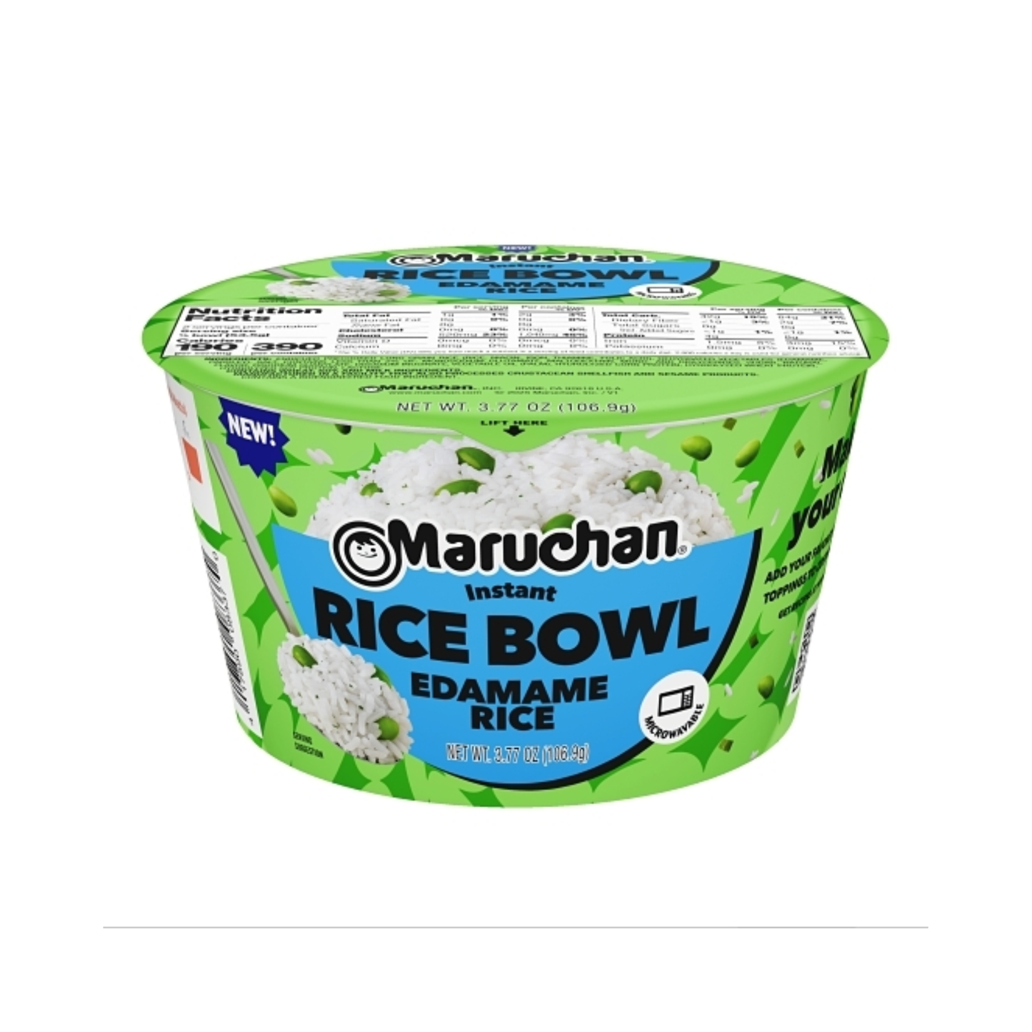 Maruchan Rice Bowl Edamame Rice 3.77 Oz - 6 Pack