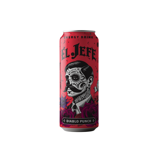 El Jefe Energy Diablo Punch Can 16 Oz - 12 Pack