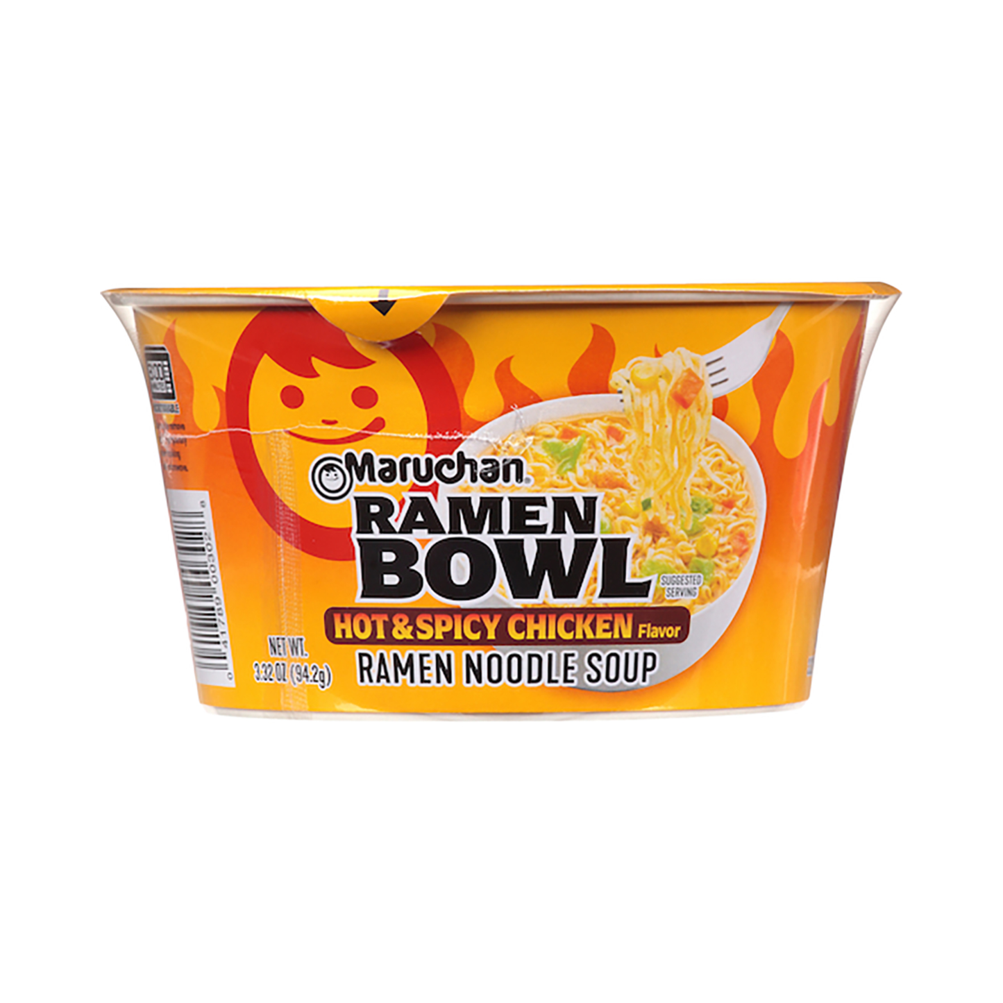 Maruchan Ramen Bowl Hot & Spicy Chicken 3.3 Oz - 6 Pack