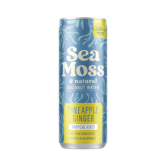 Sea Moss Coco Water Pineapple Ginger Can 11.1 Oz - 12 Pack