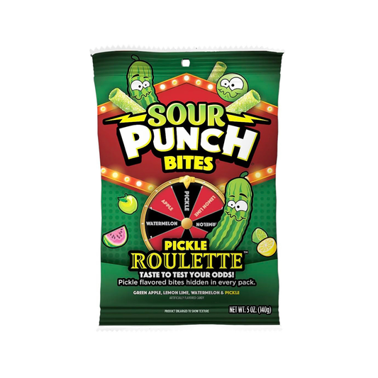 Sour Punch HB Roulette Pickle 5 Oz - 12 Pack