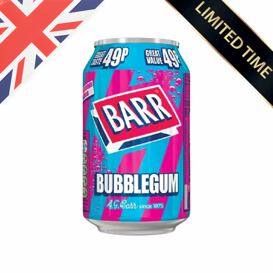 [UK] Barr Bubble Gum Soda Can 330 Ml x 24 Pack