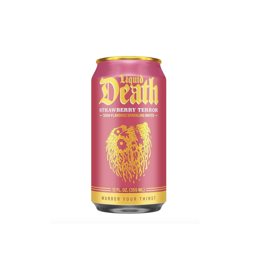 Liquid Death Strawberry Terror Can 12 Oz - 24 Pack