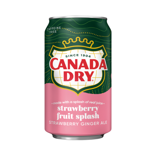 Canada Dry Strawberry Fruit Splash Can 12 Oz - 12 Pack