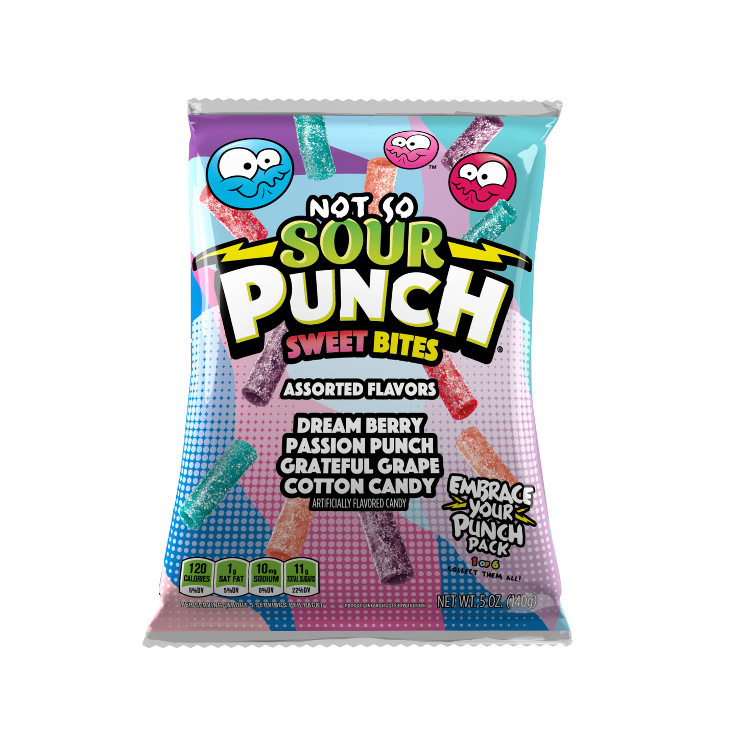 Sour Punch HB Sweet Bites 5 Oz - 12 Pack