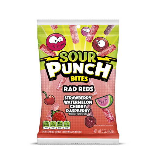 Sour Punch HB Rad Reds 5 Oz - 12 Pack