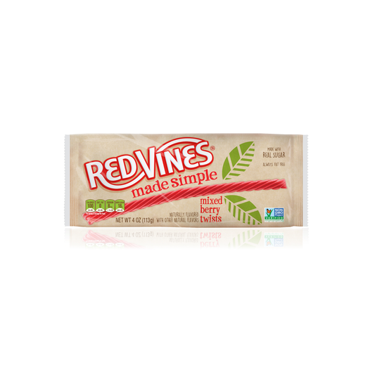 Red Vines Tray Simple Berry 4 Oz - 12 Pack