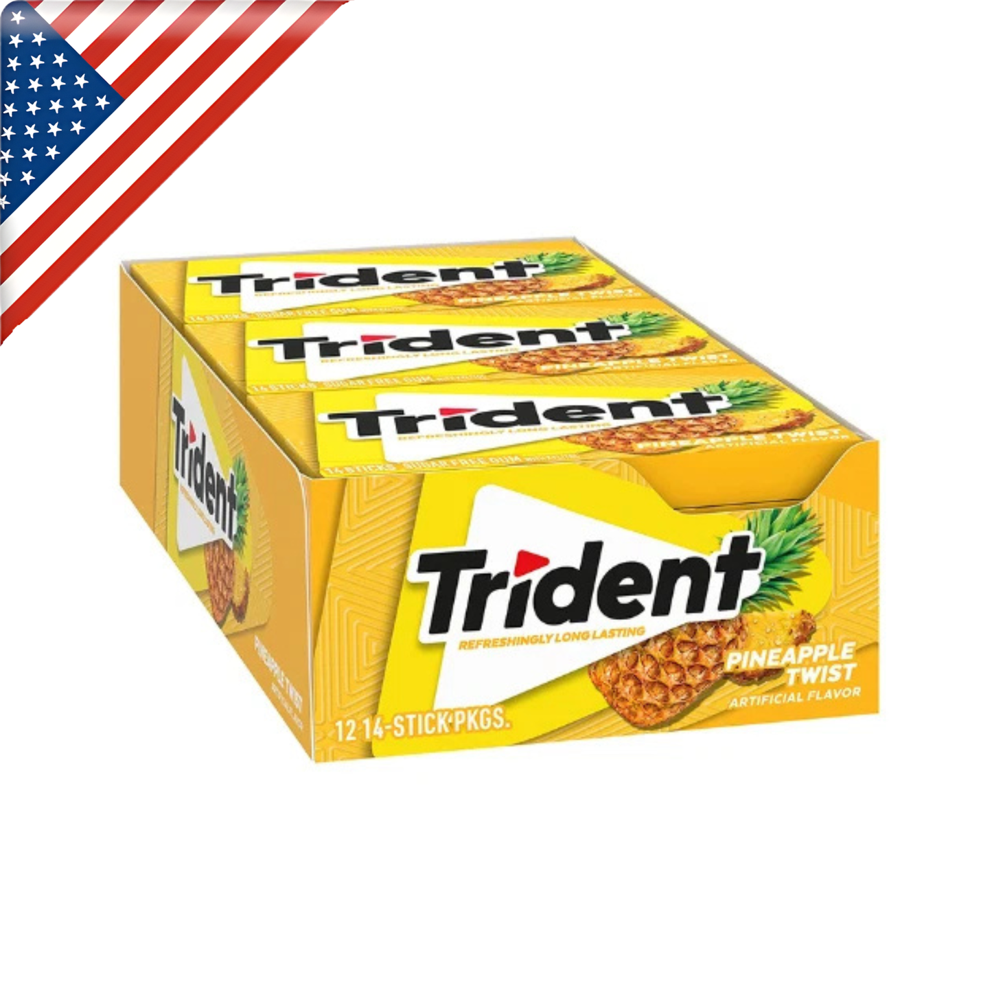 Trident Gum Pineapple Twist Stnd 14’s x 12 Pack