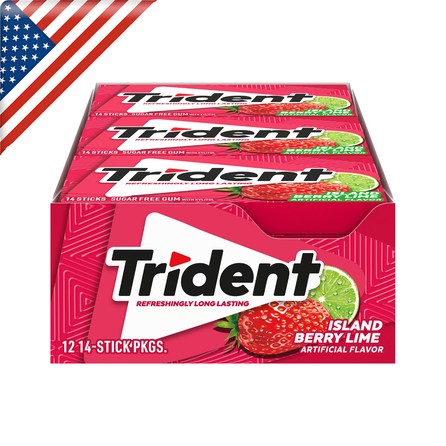 Trident Gum Berry Lime Stnd 14’s x 12 Pack