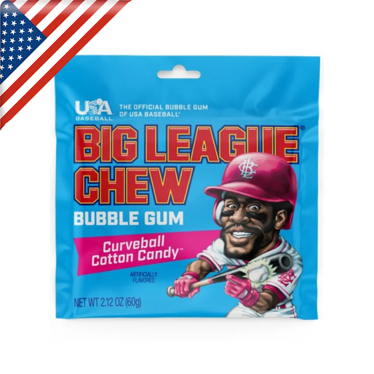 Big League Chew Cotton Candy 2.12 Oz x 12 Pack
