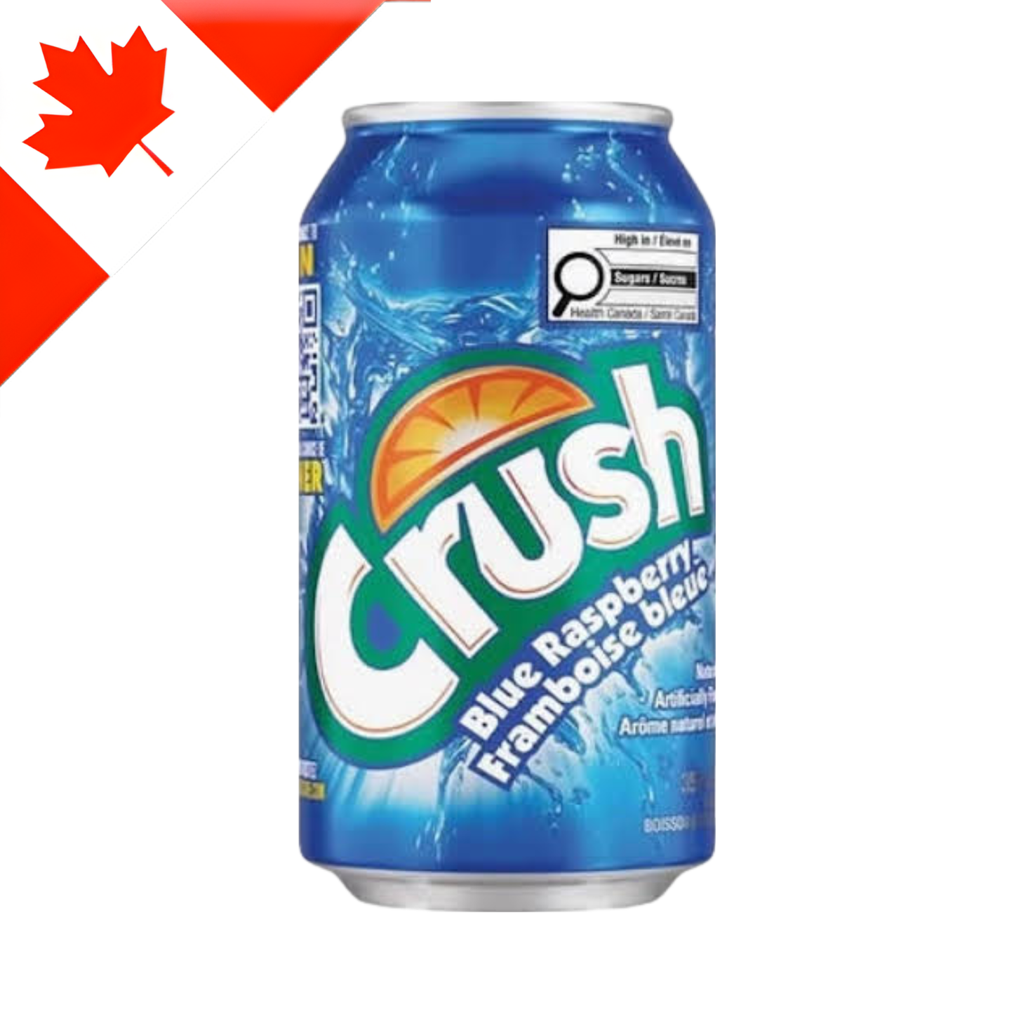 [Canada] Crush Blue Raspberry Can 355 Ml x 12 Pack