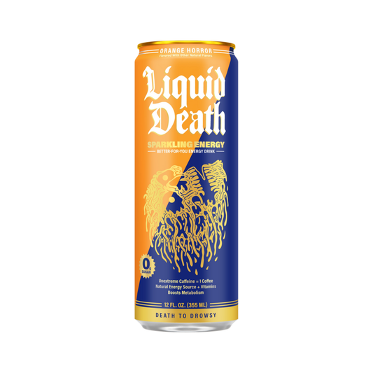 Liquid Death Energy Orange Horror Can 12 Oz - 12 Pack
