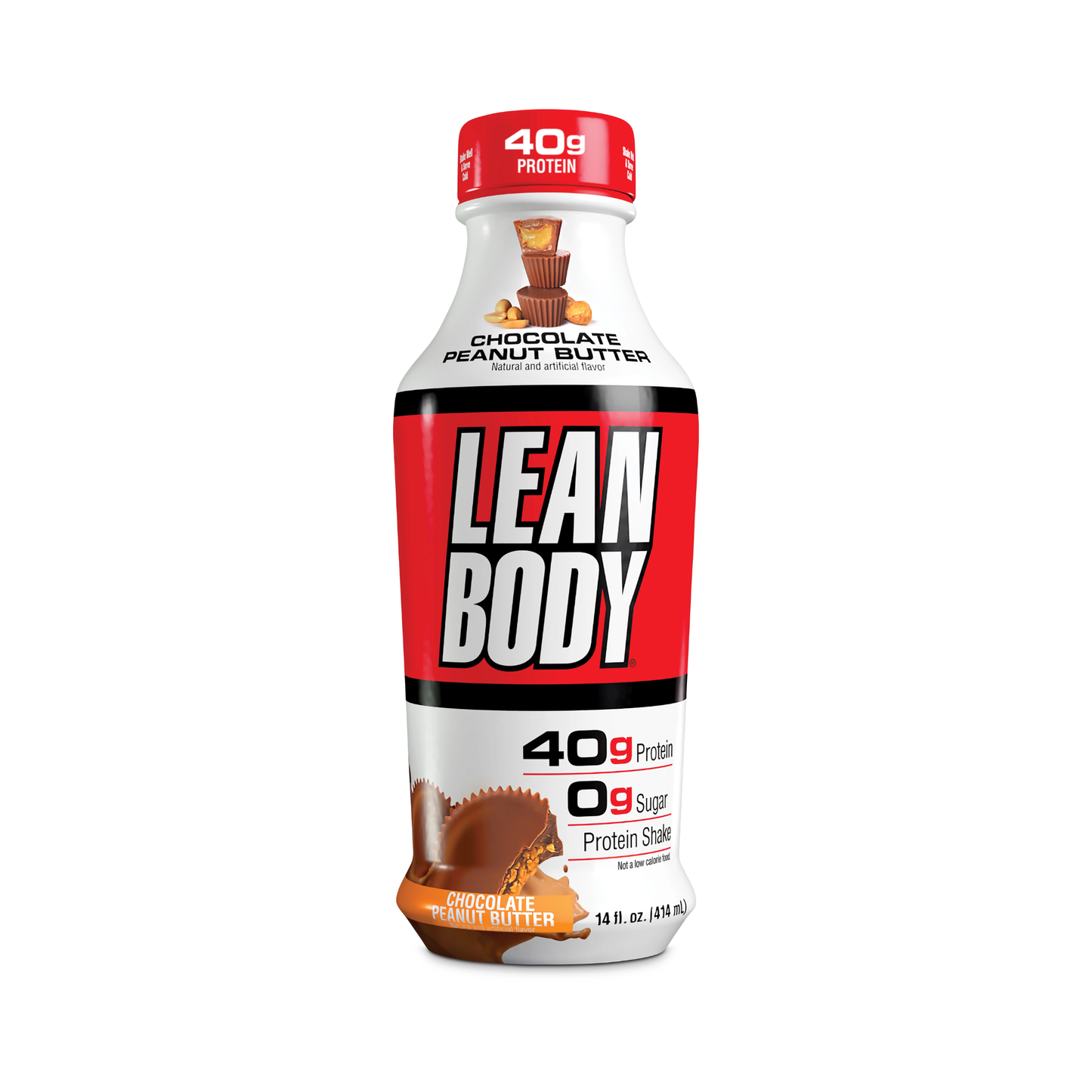 Lean Body Protein Shake Choco Peanut Butter PET 14 Oz - 12 Pack