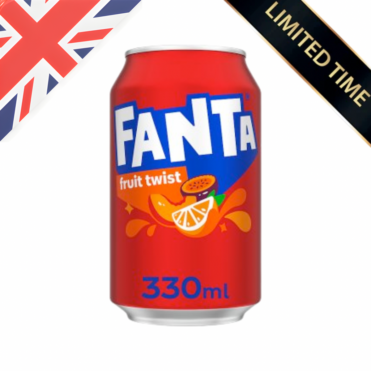 [UK] Fanta Fruit Twist Can 330 Ml x 24 Pack