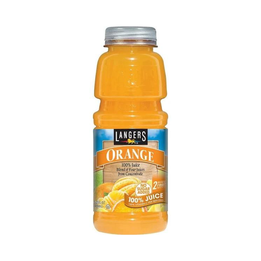Langers Orange Juice 100 % PET 15.2 Oz -12 Pack