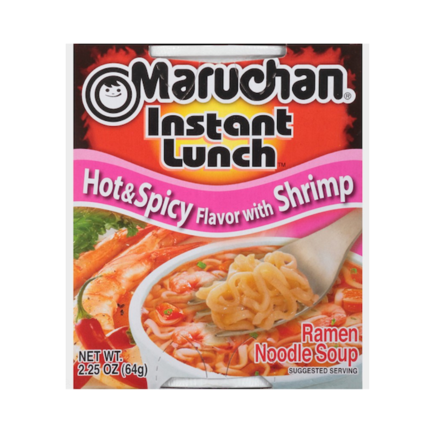 Maruchan Instant lunch Hot & Spicy Shrimp Cup Noodles 2.25 Oz - 12 Pack