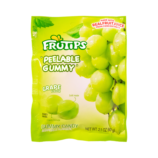 Frutips Peelable Gummy Grape HB 2.1 Oz - 10 Pack