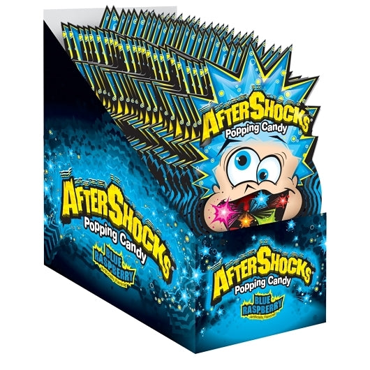 Aftershock Popping Candy Blue Raspberry 0.33 Oz - 24 Pack