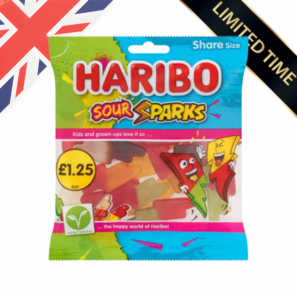 [UK] Haribo Sour Sparks HB 140 Gms x 12 Pack