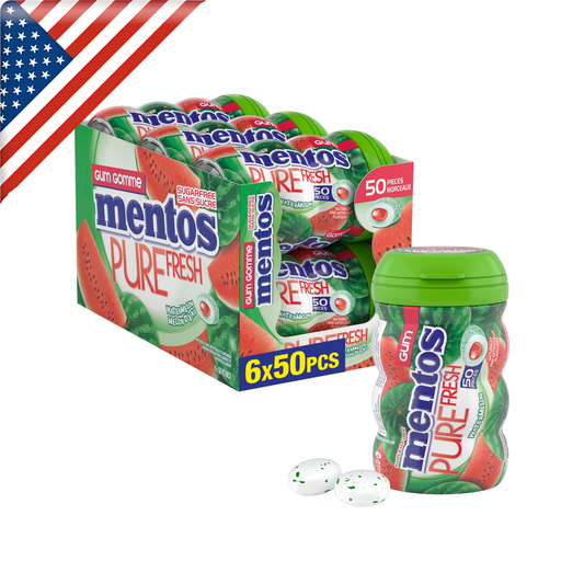 Mentos Gum PF Watermelon BTL 3.53 Oz x 6 Pack