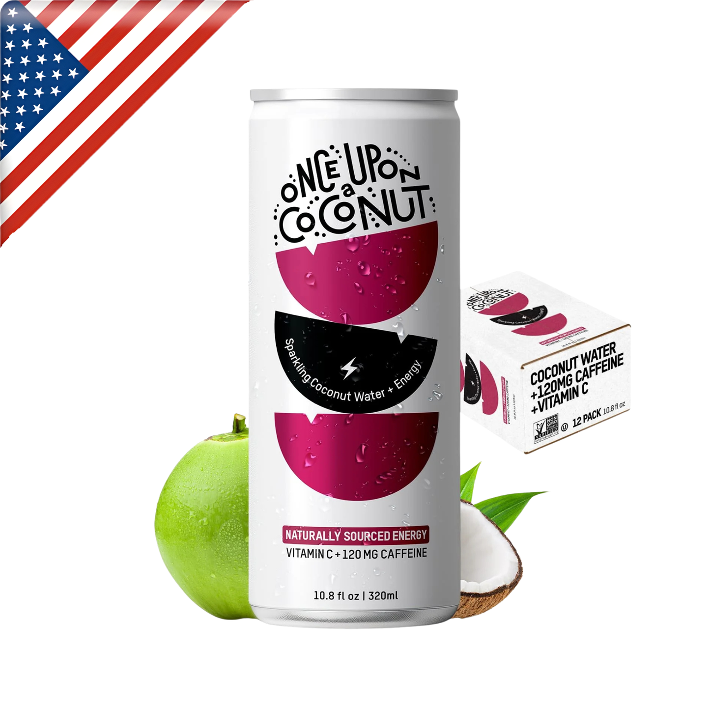 Once Upon a Coconut Energy Can 10.8 Oz x 12 Pack