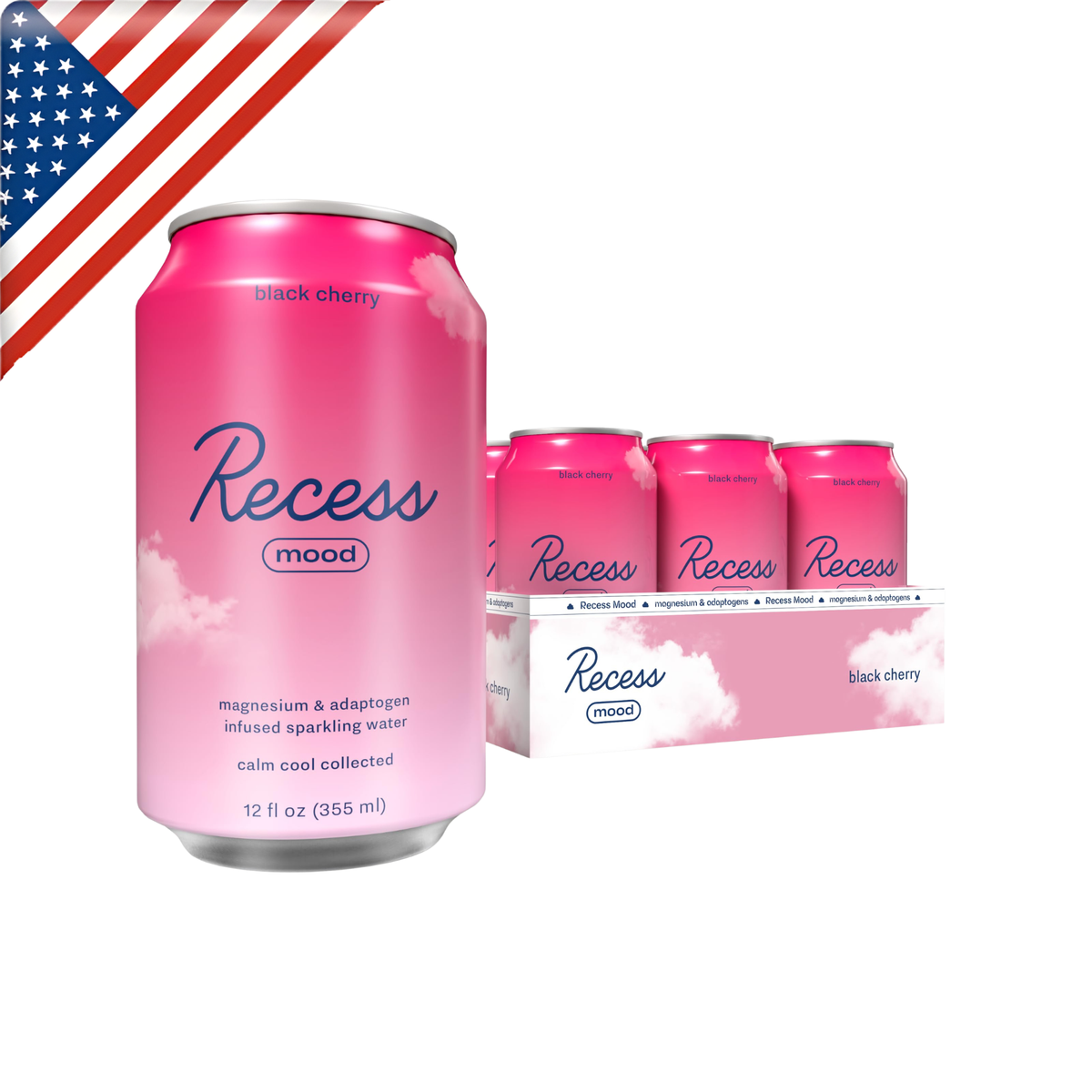 Recess Mood Black Cherry Can 12 Oz x 12 Pack