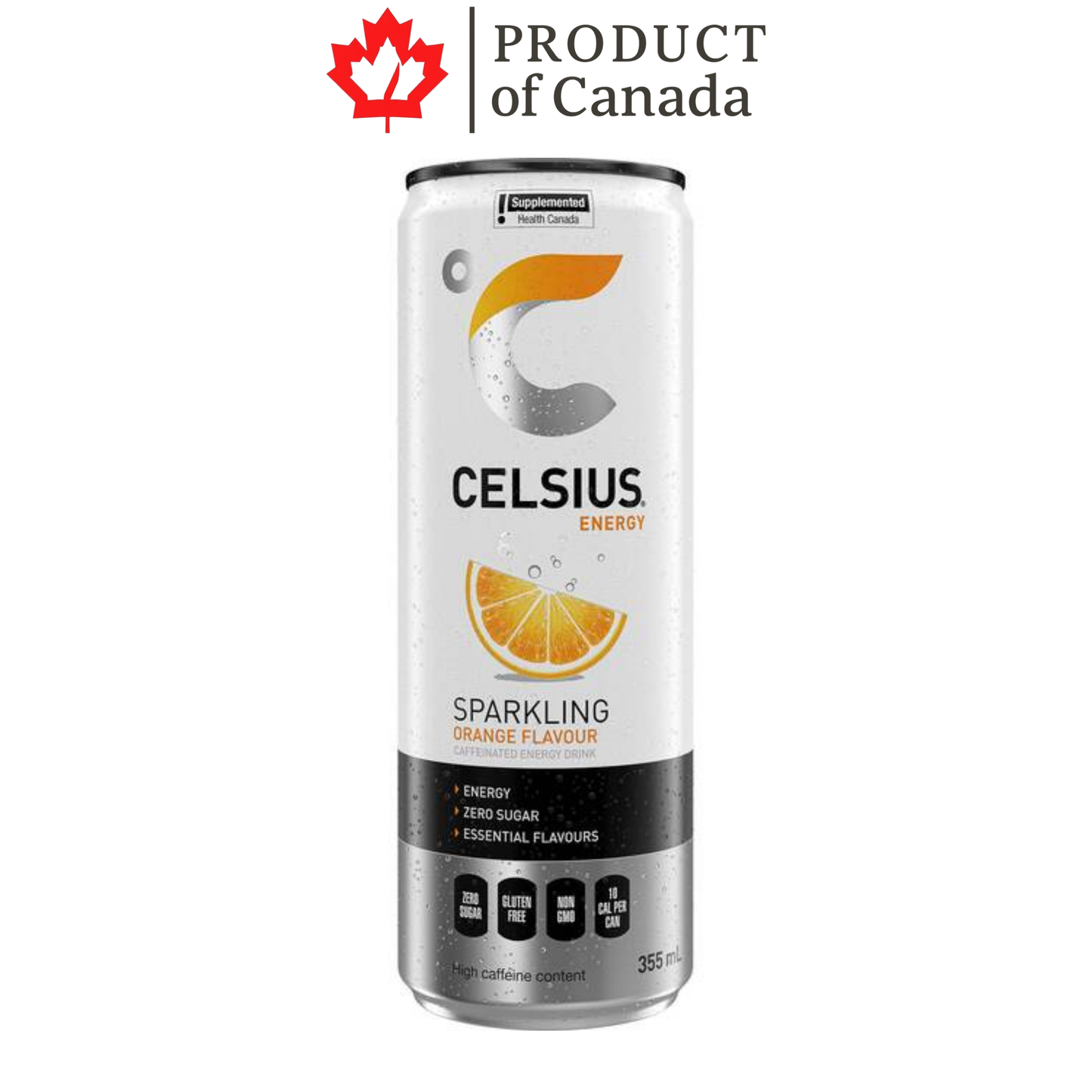 [Canada] Celsius Orange Can 355 Ml - 12 Pack