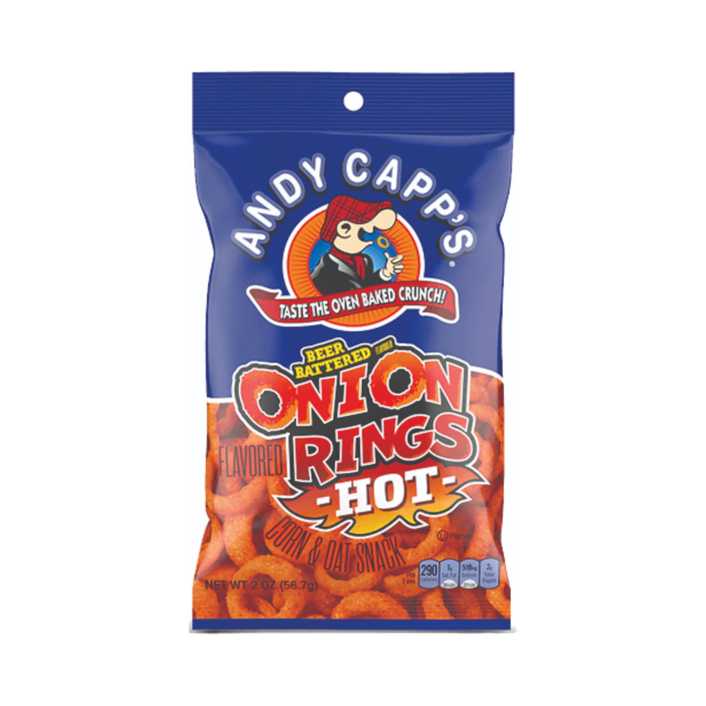 Andy Capp's Onion Rings Hot 3 Oz - 12 Pack