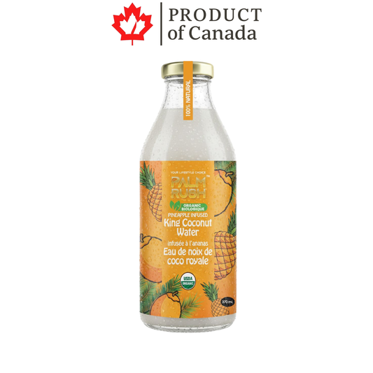 Palm Rush Pineapple Infused Coconut Water Glass 370 Ml x 12